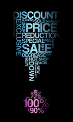 Image showing Blue sale discount poster