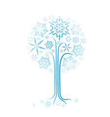 Image showing Christmas winter abstract tree