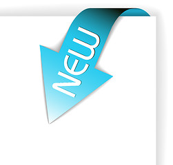 Image showing New blue corner ribbon