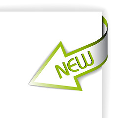Image showing New green corner ribbon