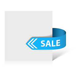 Image showing Sale blue ribbon