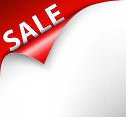 Image showing Red sale corner background