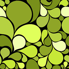 Image showing Green abstract seamless pattern