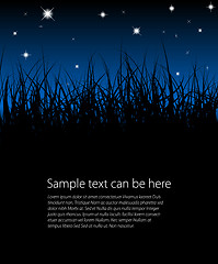 Image showing Blue vector grass background