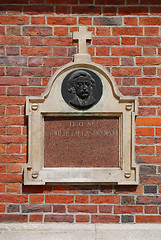 Image showing The plaque in the wall of St Mary's Church in Cracow