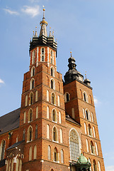 Image showing The tower of Mariacki Church in Cracow