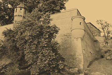 Image showing Old style photo of Royal Wawel Castle, Cracow