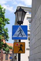 Image showing pedestrian crossing traffic sign