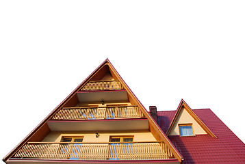 Image showing Roof and balcony on white 