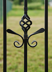 Image showing Decorative iron fence pattern 