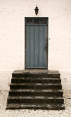 Image showing Old blue door