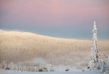 Image showing ski resort, Ruka, Finland