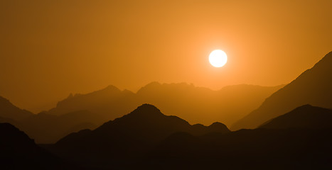 Image showing mountain sunset landscape