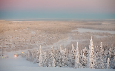 Image showing winter Finland village