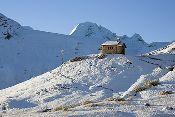 Image showing Chapel in the Dolomites