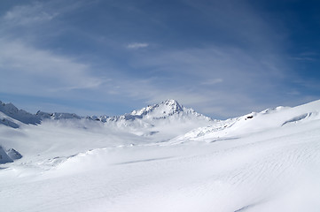 Image showing Ski resort. Slope of Elbrus