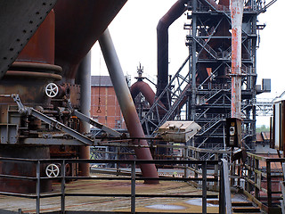 Image showing Platform of a blast furnace in the steel plant