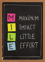 Image showing Maximum impact, little effort