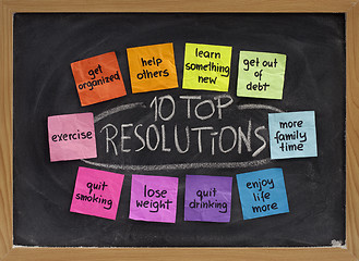 Image showing 10 top new year resolutions