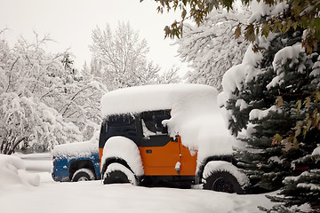 Image showing cars after winter snow storm