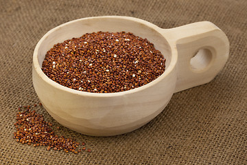 Image showing scoop of red quinoa