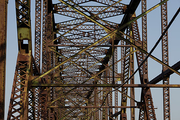 Image showing old iron bridge abstract