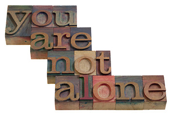 Image showing you are not alone