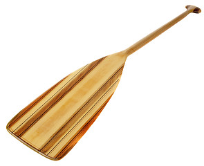 Image showing wooden canoe paddle