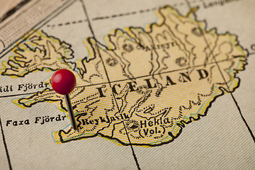 Image showing Iceland and Reykjavik map