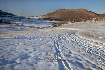 Image showing winter trail in Colorado Rocky Mountains