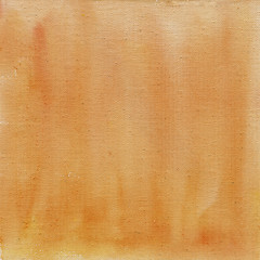 Image showing peach color  watercolor abstract with canvas texture