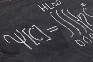Image showing mathematics on blackboard