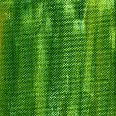 Image showing green painted background with canvas texture