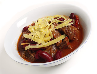 Image showing Chili topped with cheese