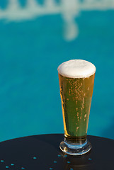 Image showing Poolside beer
