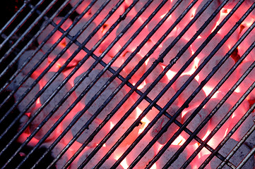 Image showing hot charcoal grill