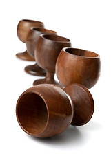 Image showing Wooden cups