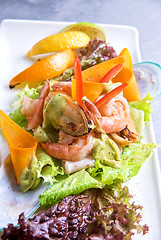 Image showing Seafood salad dish