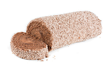 Image showing Chocolate Swiss roll