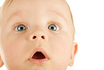 Image showing baby boy closeup portrait