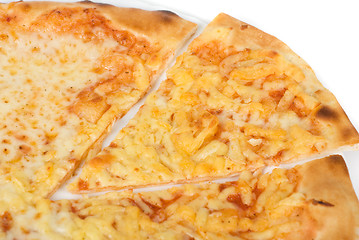 Image showing Three cheese pizza