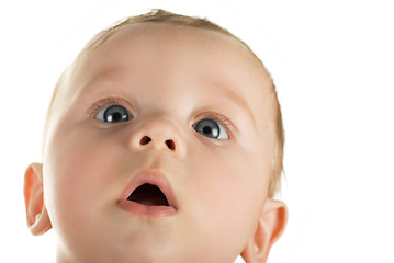 Image showing baby boy closeup portrait