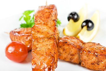 Image showing salmon kebab