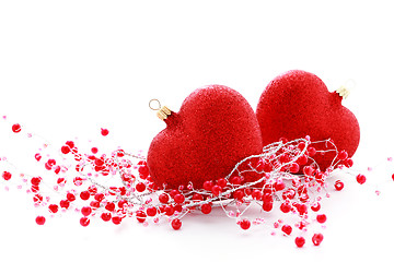 Image showing red heart balls