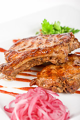 Image showing Roasted pork meat