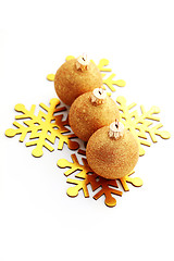 Image showing golden balls