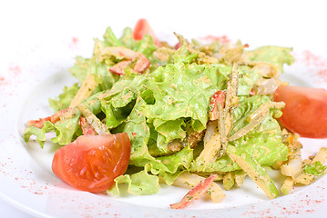 Image showing Salad of squid with roast chiken