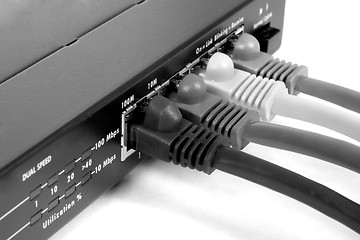 Image showing Network switch and cables.