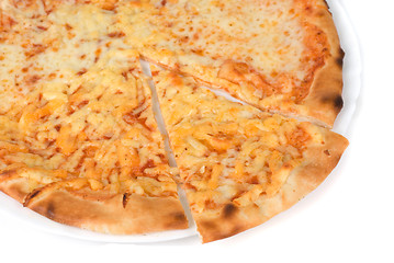 Image showing Three cheese pizza