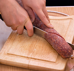 Image showing salami